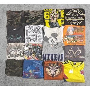 Huge Lot Of 16 Harley Realtree Aop Vintage Shirt S-XXL Reseller Cotton Tee Crew